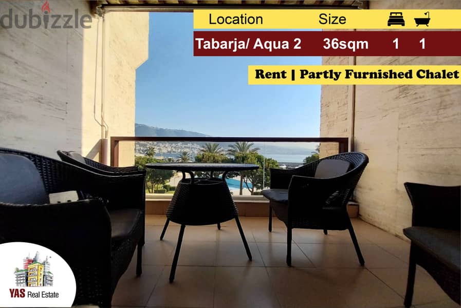 Tabarja/Aqua 2 36m2 | Rent | Partly Furnished | Well Maintained | IV | 0