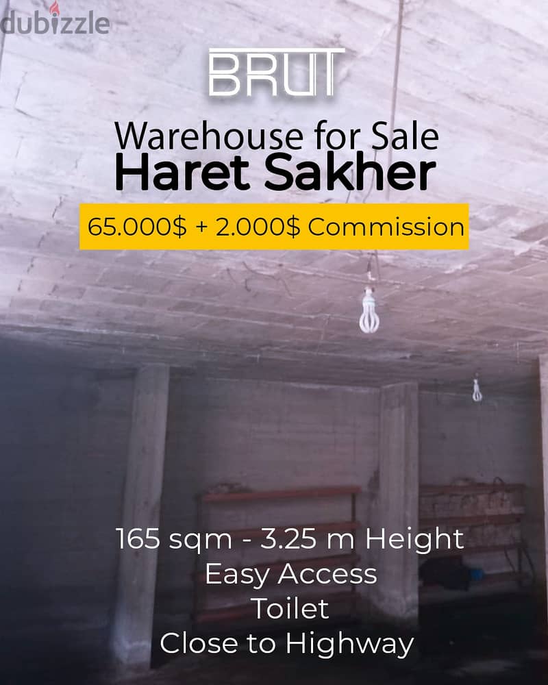 HOT DEAL! - 165 sqm Warehouse for sale in Hret Sakher Jounieh -Prime 0