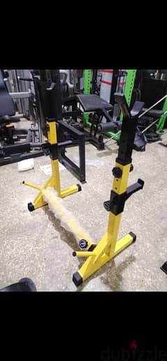 Bench & Squat Rack adjustable NEW 120$ available in red & yellow 0