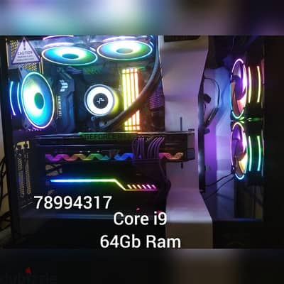 للبيع بداعي السفر Core i9 64Gb Ram Gaming Beast