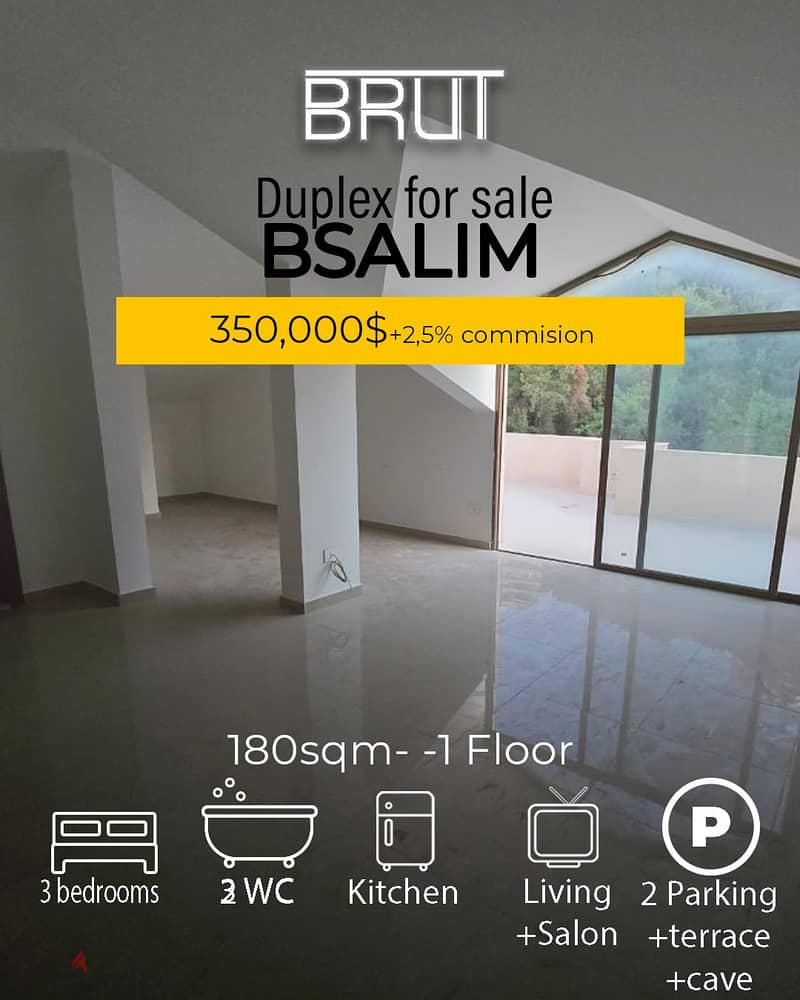 Amazing 280 sqm Brand new Duplex for sale in Bsalim- Metn -Catch 0