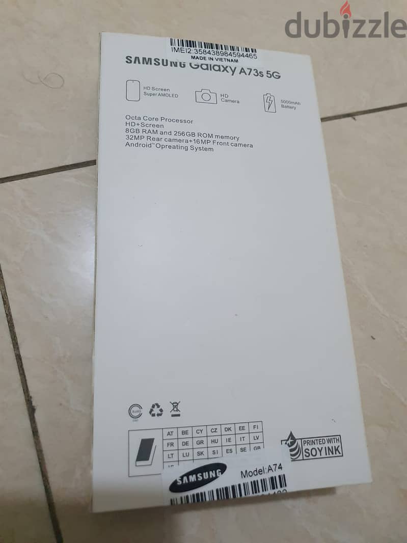 galaxy a73s 5G 16 ram 256 rom new 03347829 130 dollar's 2