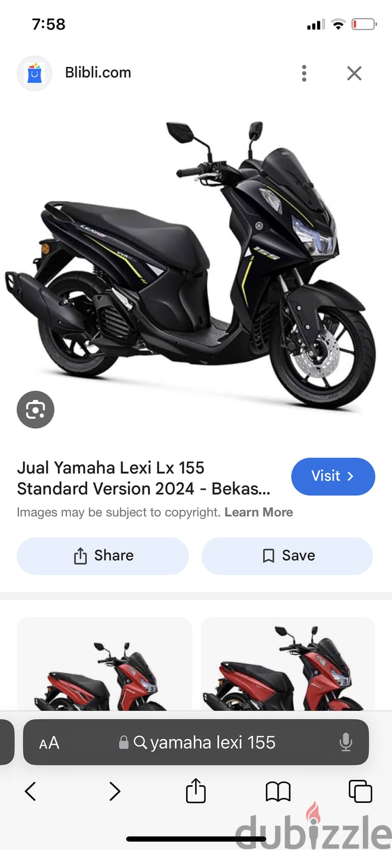 Lexi 155 cc black full option 0