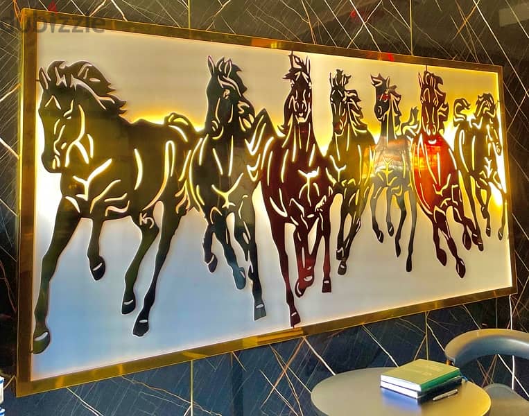 Decorative 3D Horses Wall Unit 1