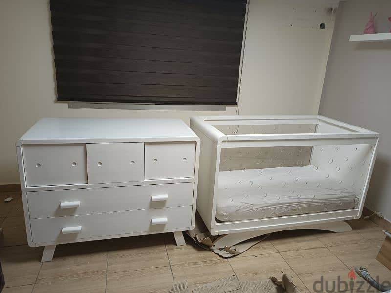 Kids bed and dresser 0