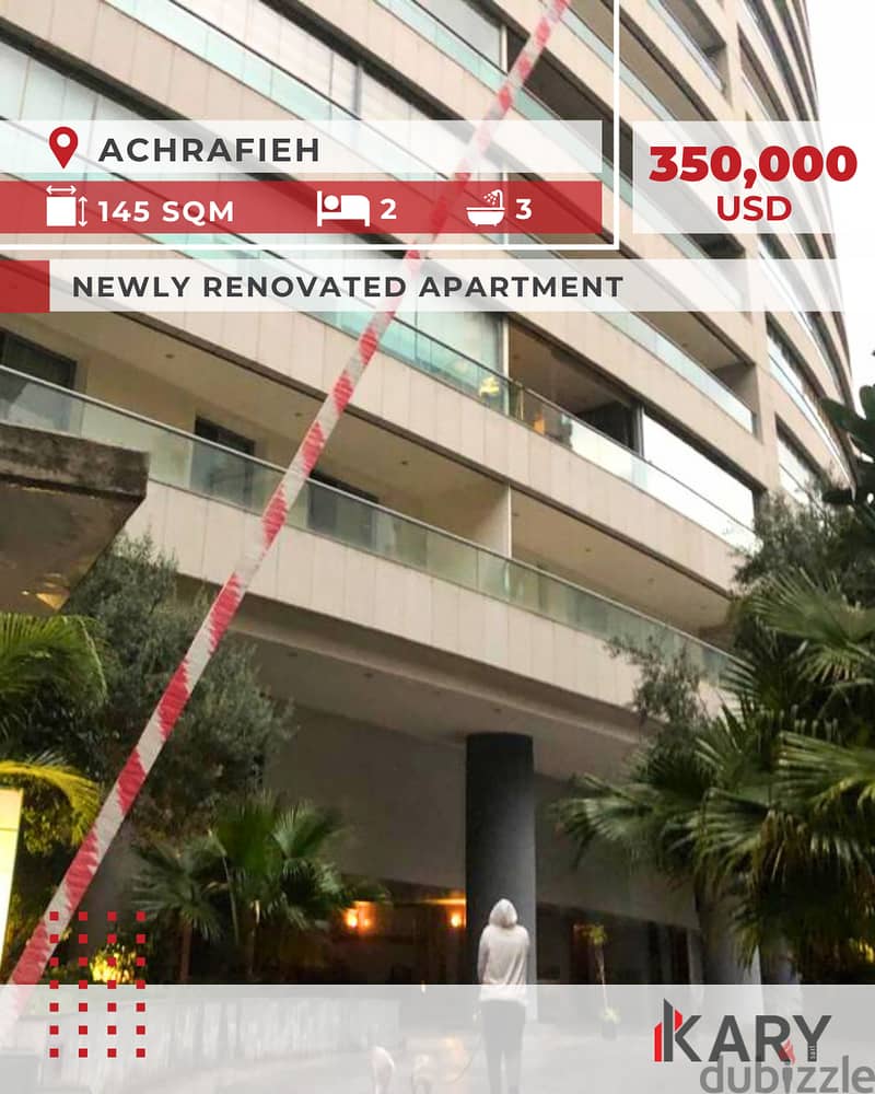 145 m2 Apartment for Sale in ACHRAFIEH - شقة للبيع في الأشرفية 0