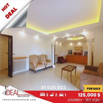 165sqm Furnished Apartment for sale in jounieh REF#EI324