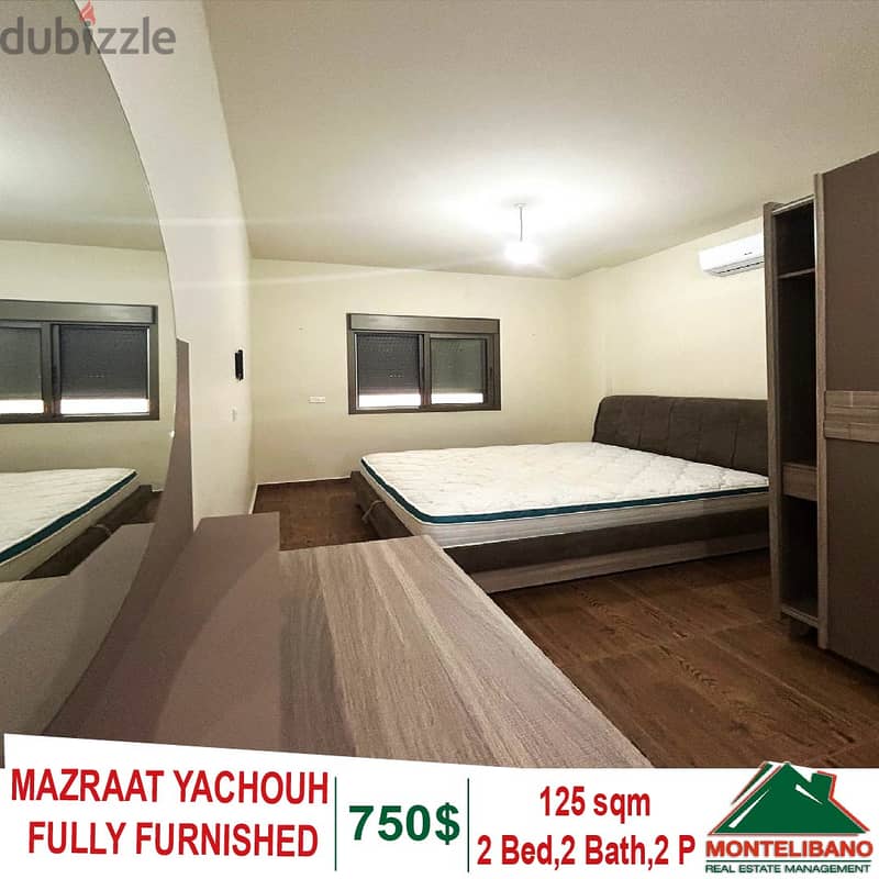 125 Sqm Fully Furnished Apartment for Rent in MAZRAAT YACHOUH 3