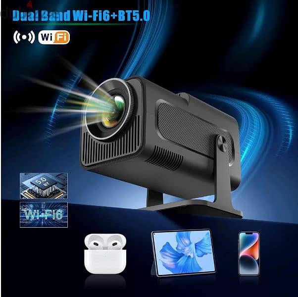 JUSTOP HY 320 Smart Projector, Native 1080P 4K Home Cinema Projector. 2