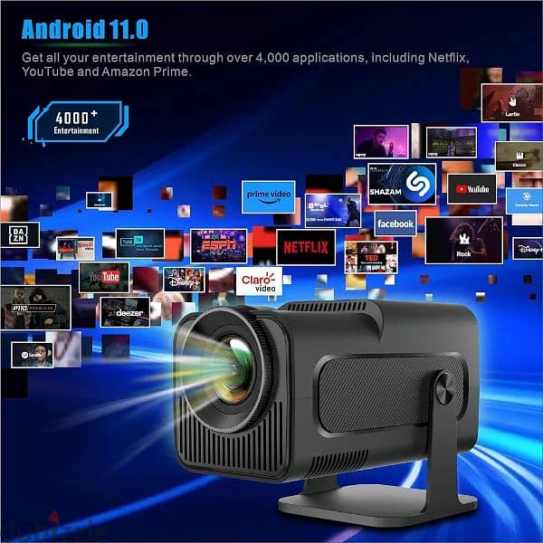 JUSTOP HY 320 Smart Projector, Native 1080P 4K Home Cinema Projector. 3