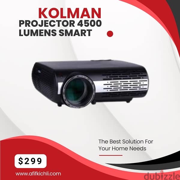 Kolman Projectors 4500 Lumens New 0