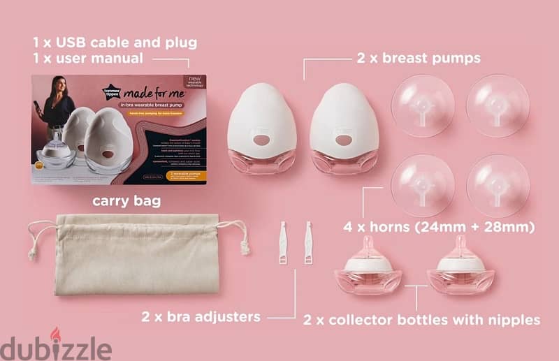 tommy tippee hands free in-bra wearable breast pump 1