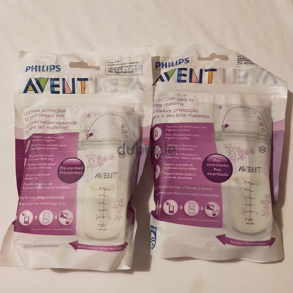 New Avent breastmilk bags - 25$ both 0