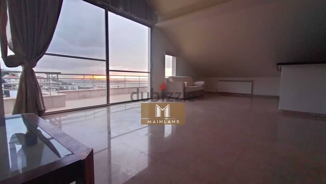 Breathtaking Mtayleb Roof apartment with splendid Seaviews 0