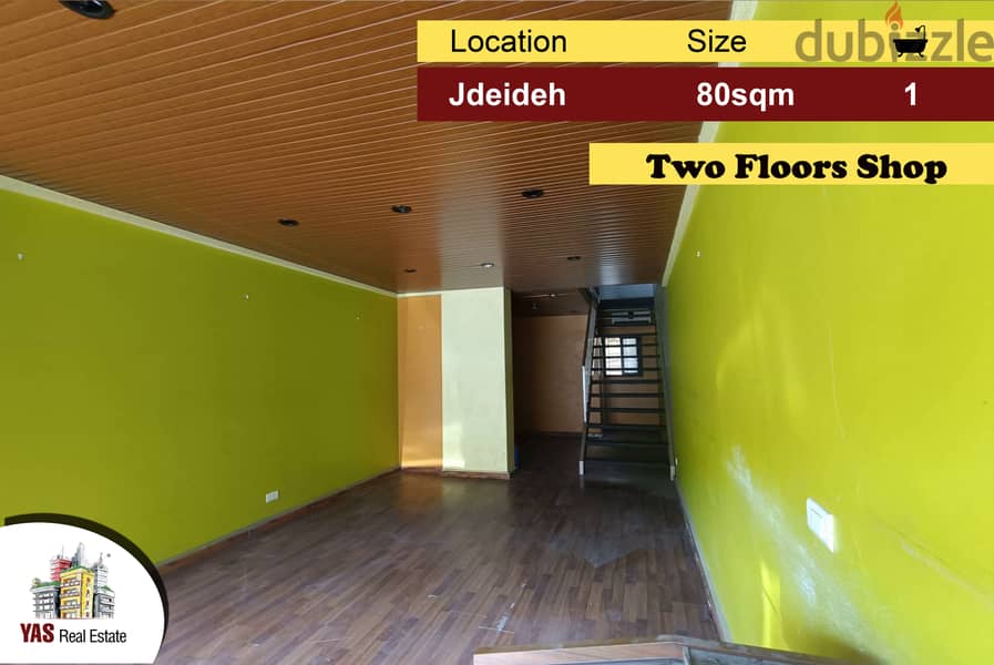 Jdeideh 80m2 | Two Floors Shop | Perfect Investment | AA | 0