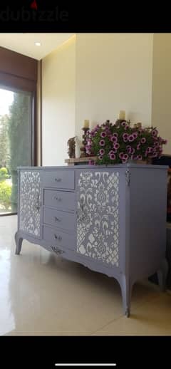 hand painted chest table 0