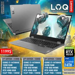 LENOVO LOQ 15IRX9 CORE i7-14700HX RTX 4060 144HZ 15.6" GAMING LAPTOPS 0