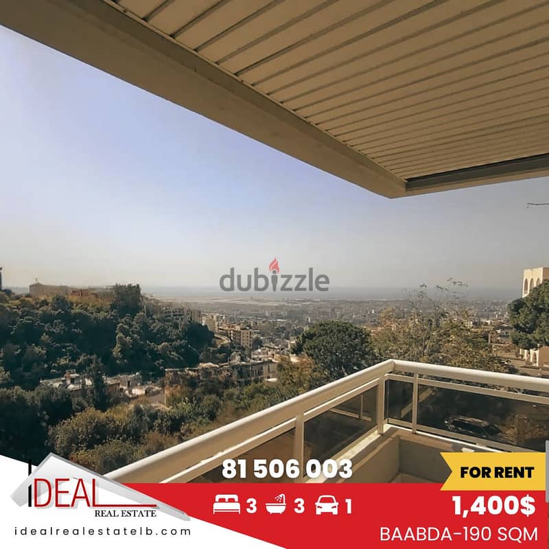 190 sqm Furnished apartment for rent in Baabda REF#SSH272 0