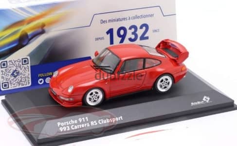 Porsche 911(993) Carrera RS Clubsport diecast car model 1;43.