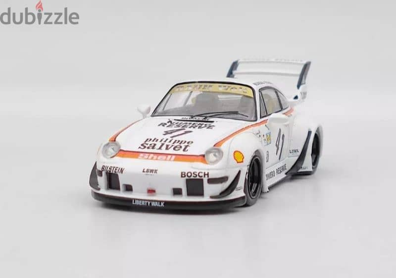 Porsche 993 RWB LBWK diecast car model 1;43. 1