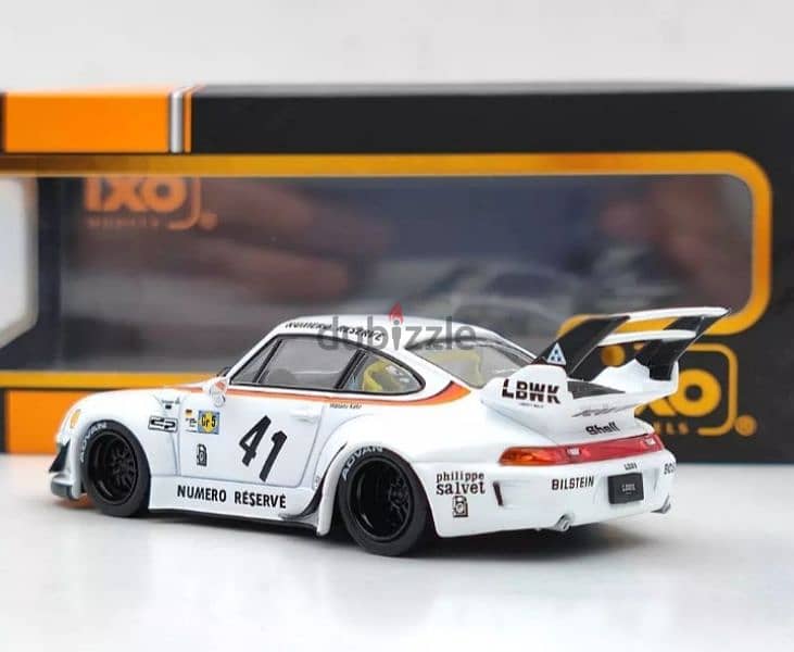 Porsche 993 RWB LBWK diecast car model 1;43. 2