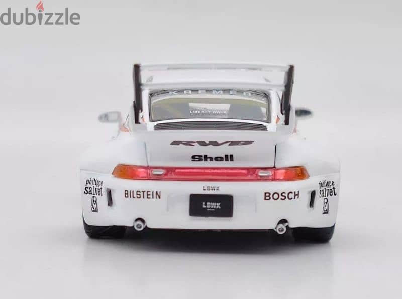 Porsche 993 RWB LBWK diecast car model 1;43. 4