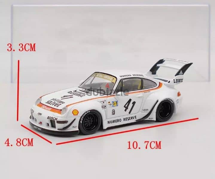 Porsche 993 RWB LBWK diecast car model 1;43. 6