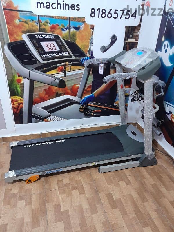 New fitness line treadmill 2hp, vibration massage 0