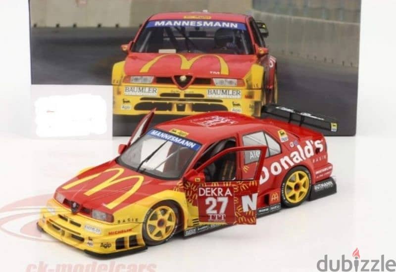 Alfa Romeo 155 V6  McDonald's (DTM Helsinki'95) diecast car model 1;18 1