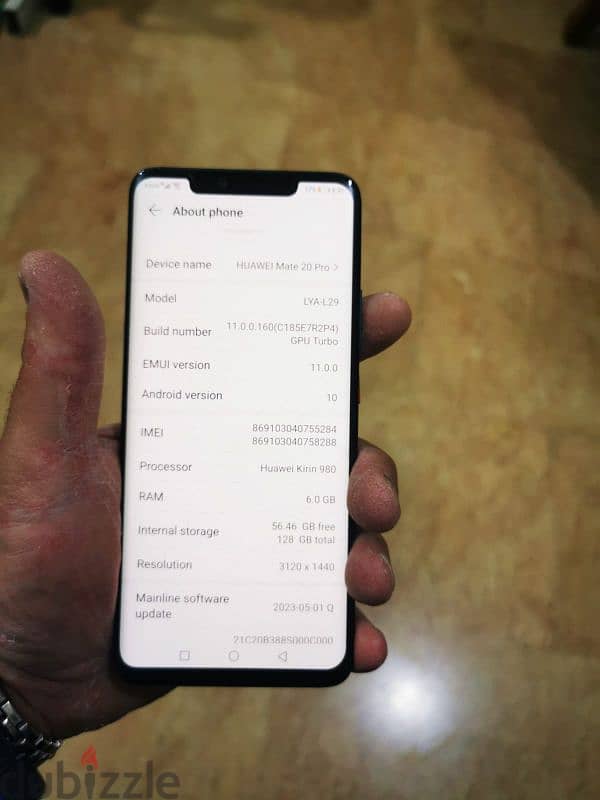 Huawei Mate 20 Pro ( 6Gb Ram and 128 Gb Memory) used like New 3