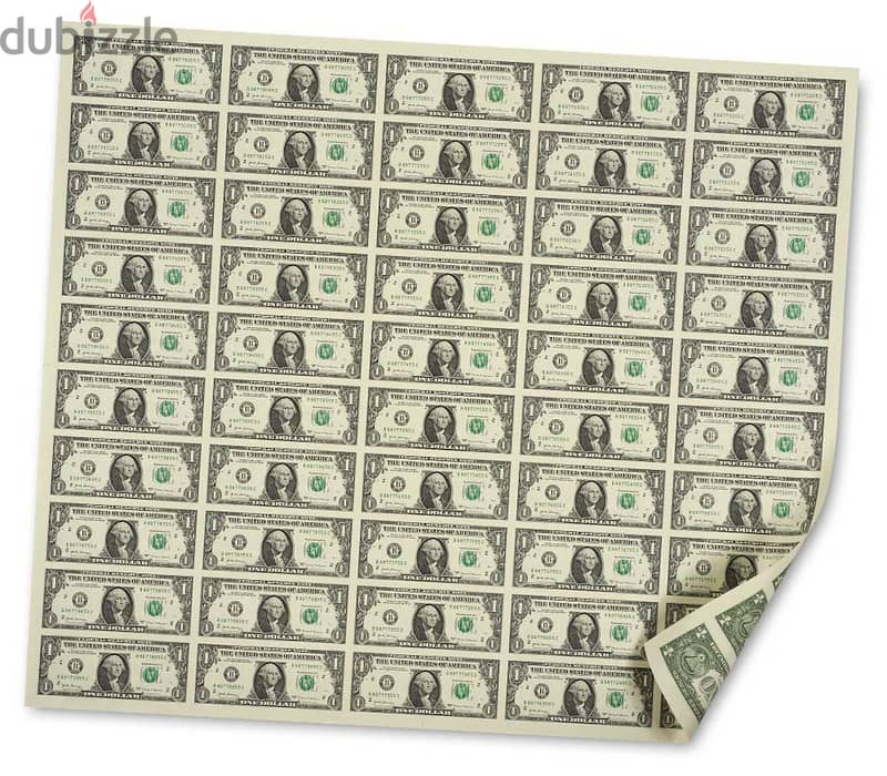 $1: 50-Note Sheet Washington (DC) 0