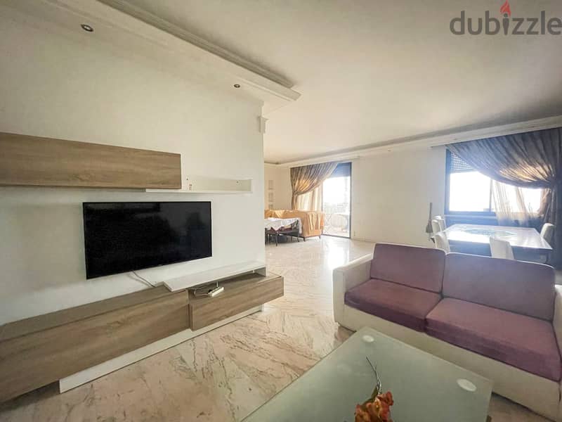 220 SQM Furnished Apartment in Mtayleb, Metn with Sea View 0