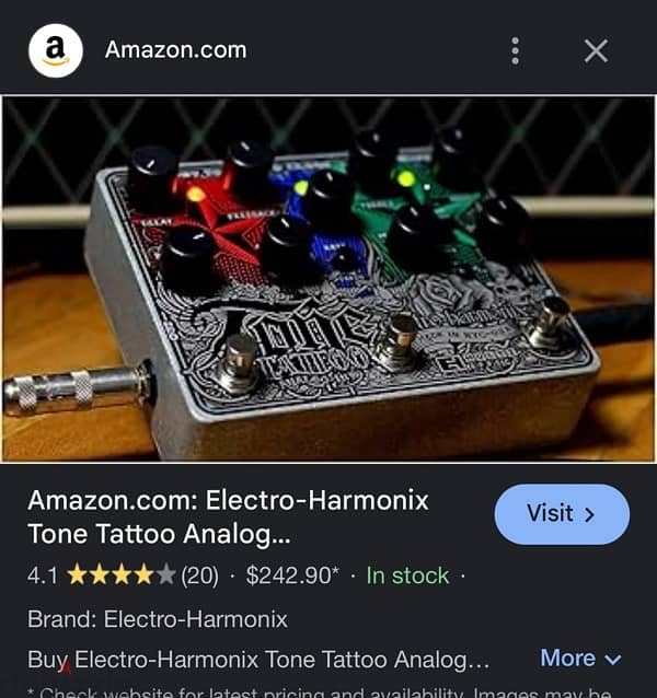 ElectroHarmonix guitar pedal Tone Tattoo 2