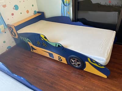 boy bed racing car