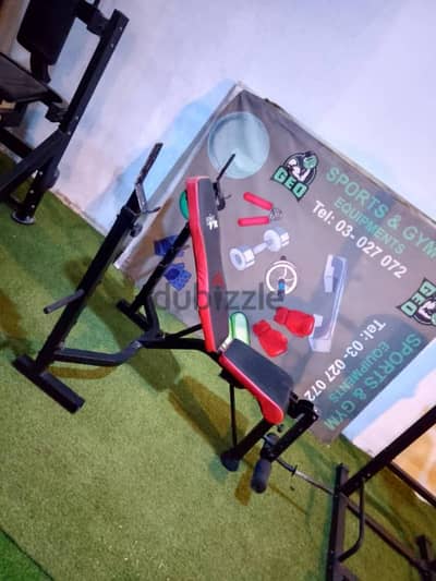 Adjustable bench with rack all variation available 03027072 GEO SPORT