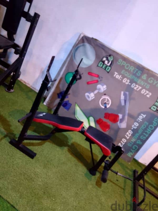 Adjustable bench with rack all variation available 03027072 GEO SPORT 1