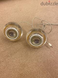 Vintage Apple Pro Hartman Kardon Clear Acrylic Speakers 0