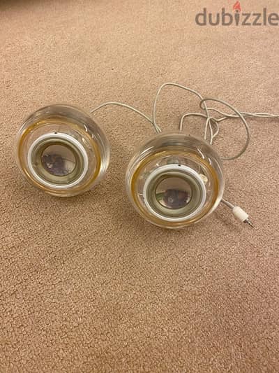 Vintage Apple Pro Hartman Kardon Clear Acrylic Speakers