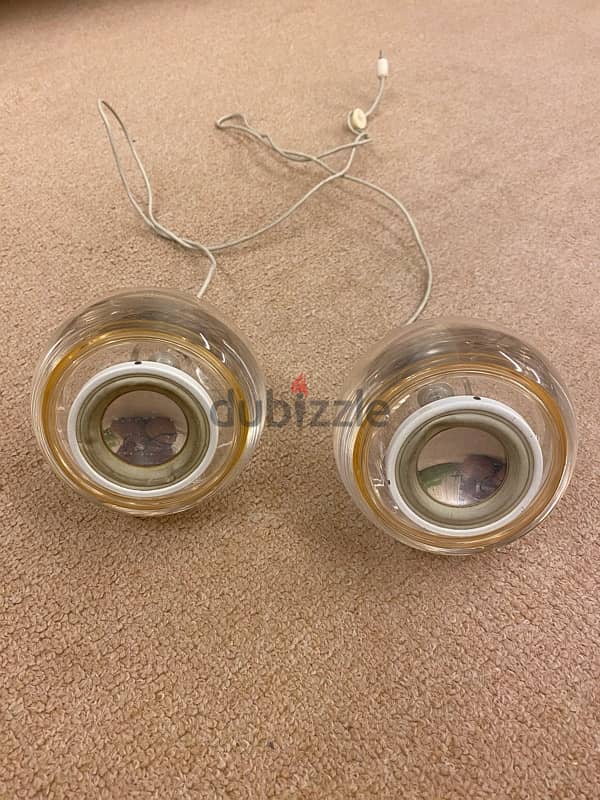 Vintage Apple Pro Hartman Kardon Clear Acrylic Speakers 1