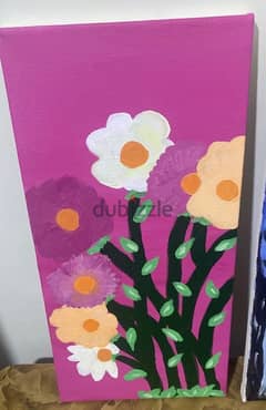 Acrylic flower painting 0