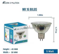 Acron solution Bulbs, 12V, Warm White 3000K 5W Spotlight/400 Lumen 0