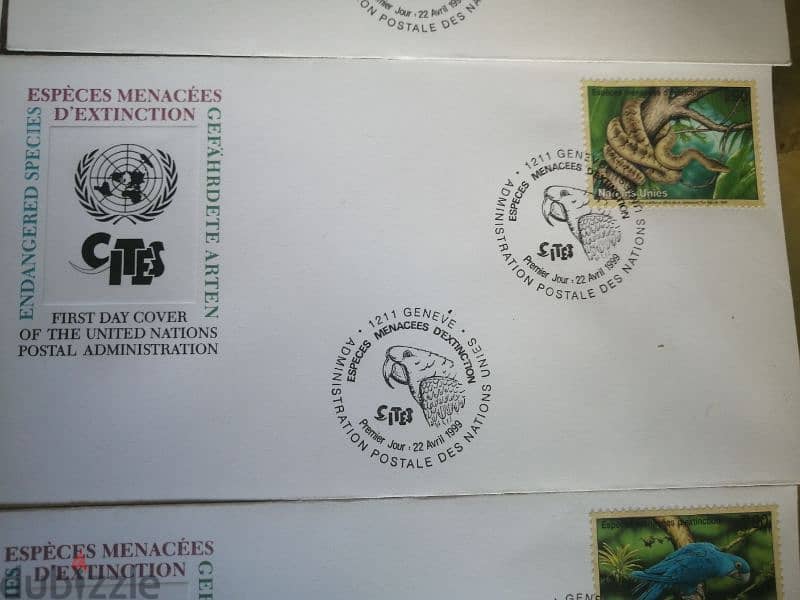 15 enveloppes 1999-2000 premier jour postale des Nation unies &timbres 6