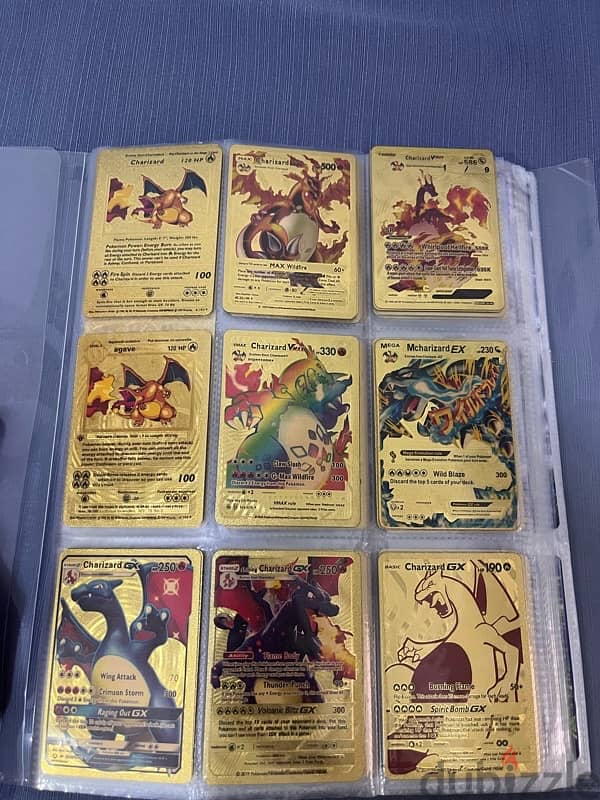 original Pokémon cards and the gold is metal 1