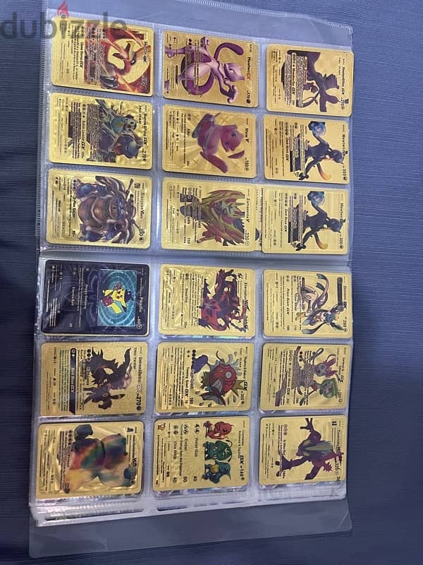 original Pokémon cards and the gold is metal 3