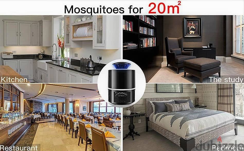 Mosquito Killer LED Lamp, USB-Powered, 20m² Coverage, Quiet 3