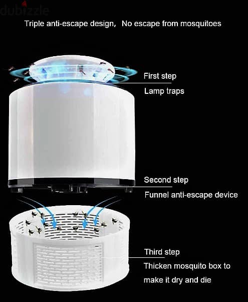 Mosquito Killer LED Lamp, USB-Powered, 20m² Coverage, Quiet 7