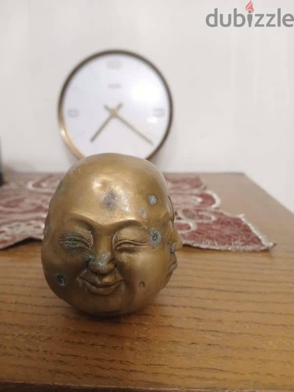 antique bouddha bronze, 4 faces, with signature 1