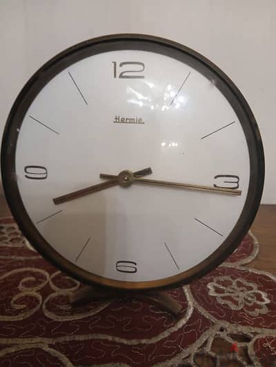 antique german table clock Hermle, made from Bronze