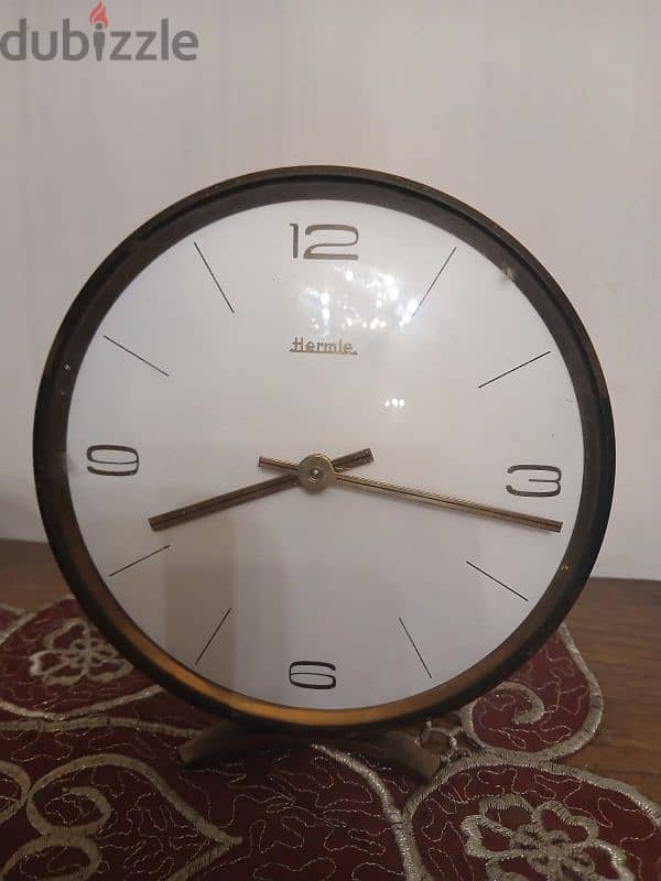 antique german table clock Hermle, made from Bronze 1