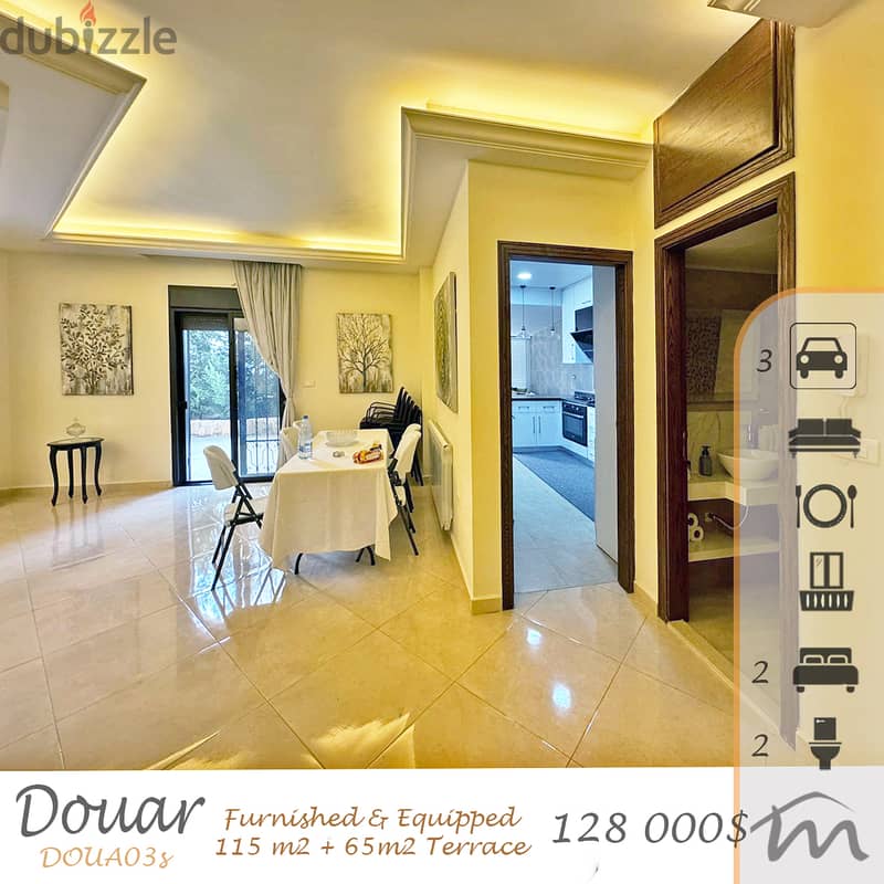 Douar | Signature Furnished/Decorated 115m² + 65m² Terrace | 3 Parking 0